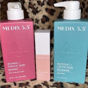 Medix 5.5 Skincare Set with Retinol, Glycolic, and Hyaluronic